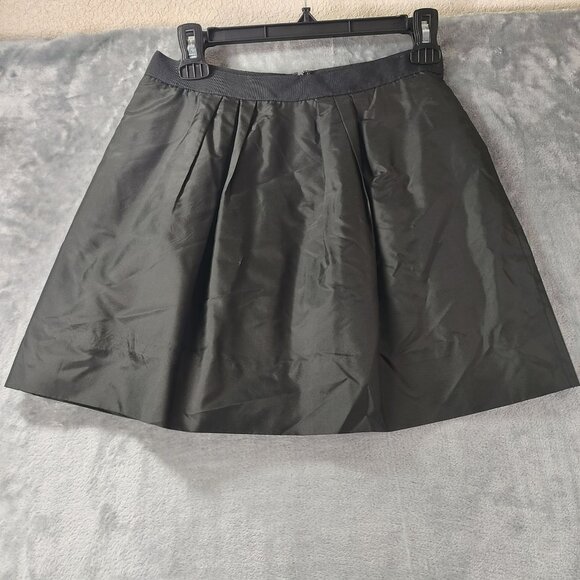 JCrew Womens Black 100% Silk Skirt Size 00 Style 32465 Formal Party Classic Goth - Picture 1 of 10